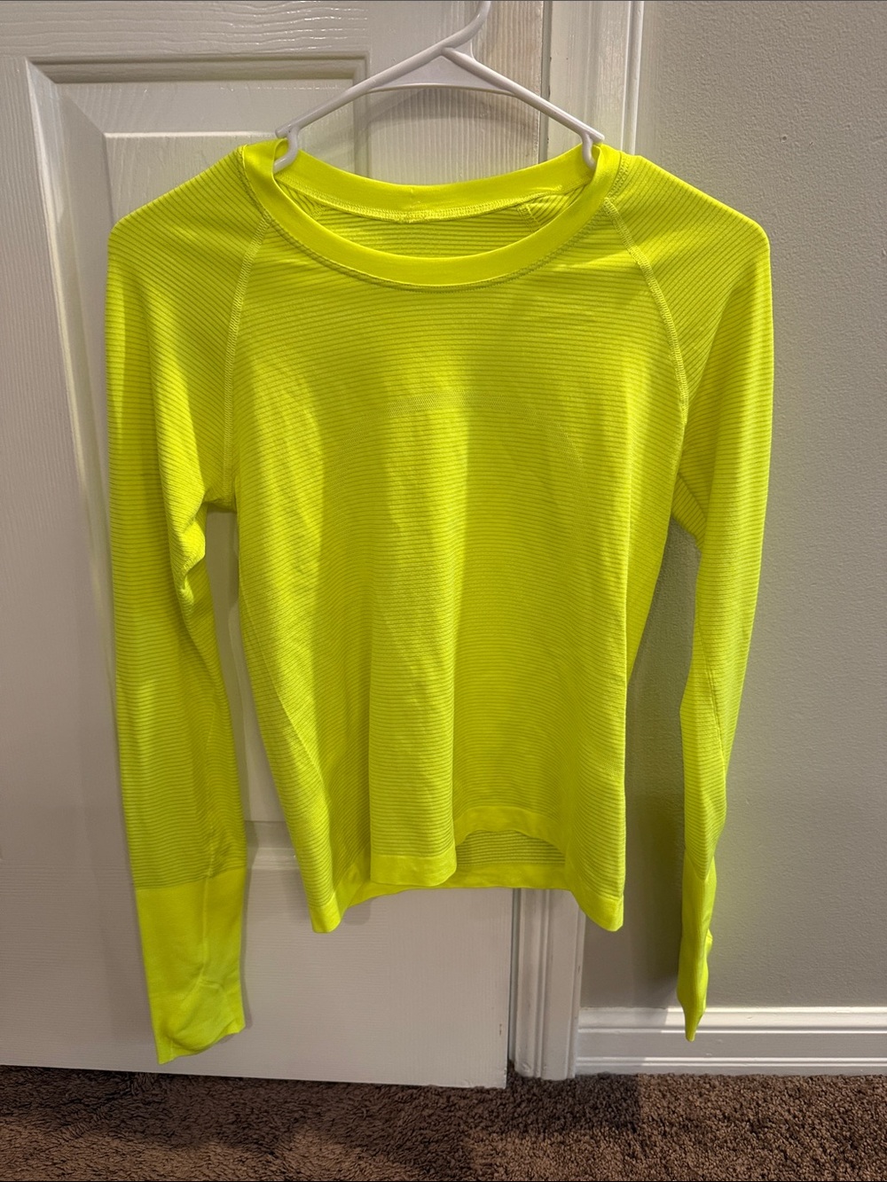 Lululemon Women’s Neon Yellow Long-Sleeve Performance Top